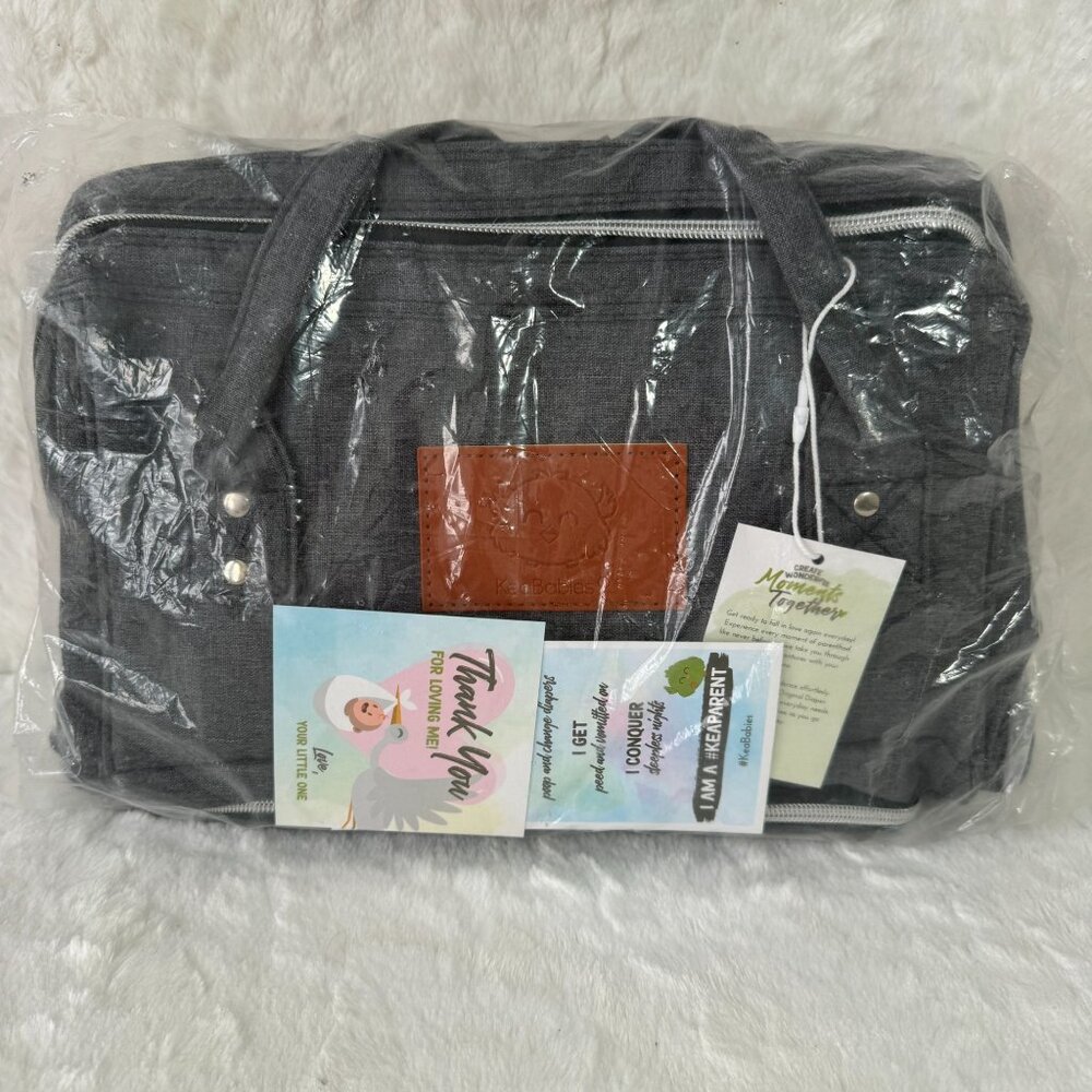 KeaBabies Original Diaper Bag Mystic Gray Large Capacity & Multi-Functional - Picture 2 of 11